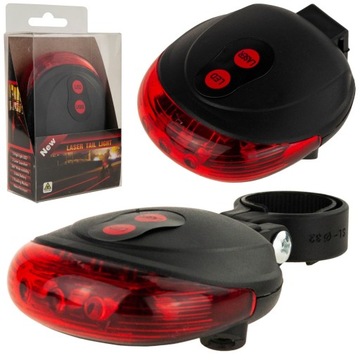 ЛАЗЕР ЗАДНЕГО ФОНА ВЕЛОСИПЕДА 5 СВЕТОДИОДНЫХ ЛАЗЕР ДЛЯ ЗАДНЕГО ФОНАРА ДОРОЖНОГО ОСВЕЩЕНИЯ