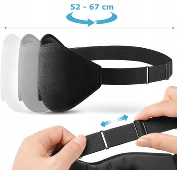 ДОРОЖНАЯ МАСКА SLEEPING EYESPALD 3D LIGHT BLACKING MASK, РЕГУЛИРУЕМАЯ