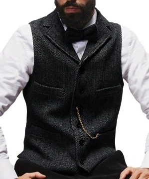 Brown Men Suit Vests Black Waistcoat Vest Man Stea