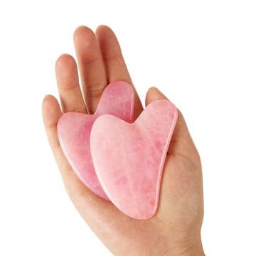 МАССАЖНАЯ ПЛИТА ДЛЯ ЛИЦА ГУА ША ГУА ША РОЗОВЫЙ КВАРЦ