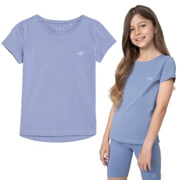4F T-SHIRT DZIEWCZĘCY KOSZULKA BAWEŁNIANA BASIC