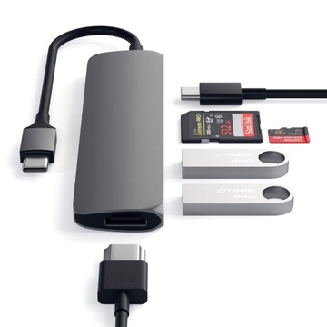 Адаптер SATECHI Slim Type-C v2 — USB HDMI USB-C 4k
