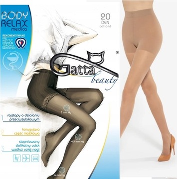 Rajstopy przeciwżylakom 20den Gatta Body Relax. XL