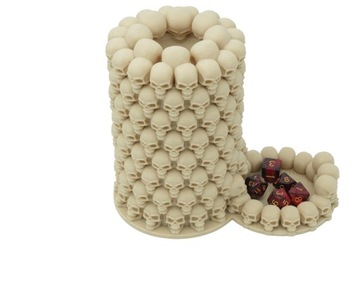 Стопка черепов, башня из костей - Dice Tower Bone white