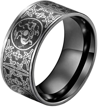 МУЖСКОЕ ОБРУЧАЛЬНОЕ КОЛЬЦО ДРАКОН ДРАКОН СТАЛЬ 316L РАЗМЕР 25