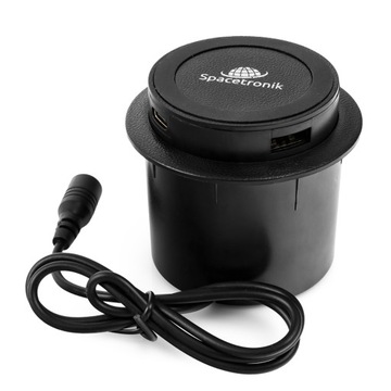 Настольное индуктивное зарядное устройство с настольной USB-розеткой Spacetronik SPS-R0D3B