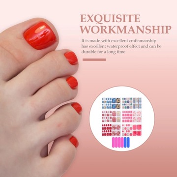 Гелевые наклейки для ногтей для женщин, полная наклейка, 6 листов
