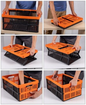 Пластиковый складной ящик 32л VP корзина TACTIX