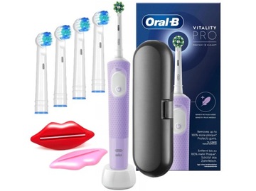 Электрическая зубная щетка Oral-B Vitality Pro D103, фиолетовый набор в коробке