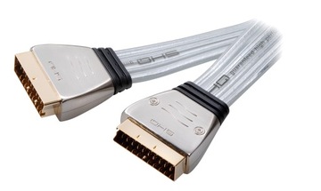 Kabel/Przewód Euro Scart 1,2m Gold 24K 100%OFC Vivanco seria SHQ Sklep W-wa