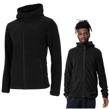POLAR MĘSKI 4F BLUZA POLAROWA KURTKA KAPTUREM L