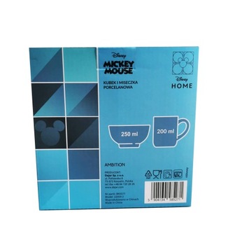 Miseczka porcelanowa + kubek Mickey Mouse