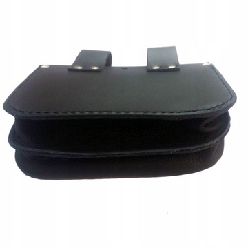 КОЖАНАЯ ПОЯСНАЯ СУМКА НА ГВОЗДЯХ, 2 КАРМАНА KRK