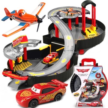 Pixar Cars 2 3 Przenośna zabawka parkingowa dla dzieci