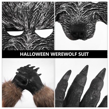Rękawiczki maski wilkołaka Halloween