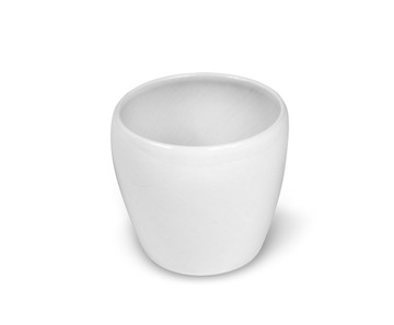 Doniczka osłonka ceramiczna 12x12,5 cm BIAŁA