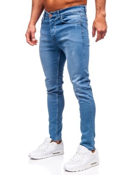 SPODNIE JEANSOWE MĘSKIE SLIM FIT GRANATOWE 6177 DENLEY_31/M