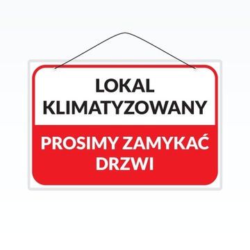 Tabliczka laminowana A5 LOKAL KLIMATYZOWANY
