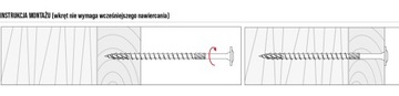 ШУРУРЫ СТОЛЯНЫЕ 8x120 TORX40 С ПЛИСТОЧНОЙ ГОЛОВКОЙ 50 шт. ДЛЯ СОЕДИНЕНИЯ ДЕРЕВА