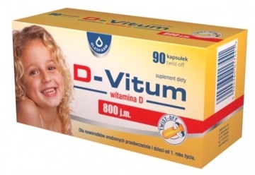 D-Vitum 800 j.m witamina D dla dzieci 90 kapsułek