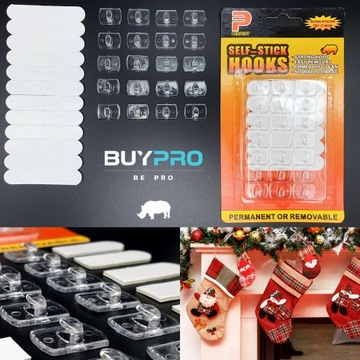 Самоклеящиеся крючки для подвешивания украшений 20 шт. + 24 шт. Perfect Strips