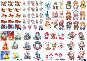 РОЖДЕСТВЕНСКИЕ НАКЛЕЙКИ на подарки День Святого Николая для детей РОЖДЕСТВЕНСКИЕ выкройки