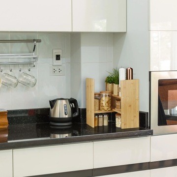 ПОЛКИ НАСТОЛЬНАЯ ПОЛКА, РЕГУЛИРУЕМАЯ ШИРИНА, ДЕРЕВО БАМБУК