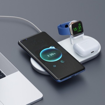 Док-станция Mcdodo 3-в-1 для iPhone, для Airpods, для Watch белая