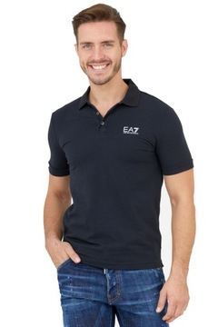 EA7 EMPORIO ARMANI Granatowa koszulka polo r XL