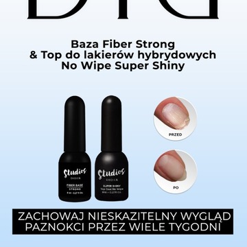 НАБОР DIDIER LAB SET STRONG FIBRE BASE + ВЕРХНЕЕ ПОКРЫТИЕ СУПЕР БЛЕСТЯЩЕЕ