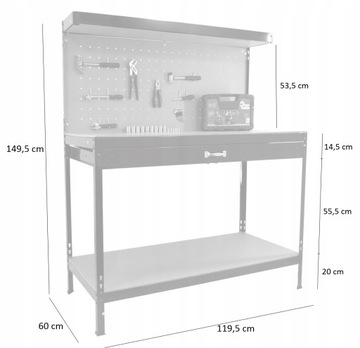 РАБОЧИЙ СТОЛ ИНСТРУМЕНТАЛЬНЫЙ ГАРАЖ СТОЛЕШНИЦА
