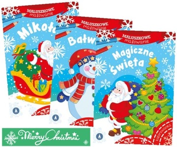 PAKIET KOLOROWANKA ŚWIĄTECZNA MIKOŁAJKOWA MALOWANKA ŚWIĘTA MIKOŁAJ