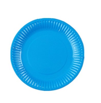 Talerzyki papierowe błękitne 18cm urodziny niebies