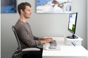 Коврик для мыши и выше. КЕНСИНГТОН ЭРГОСОФТ серый