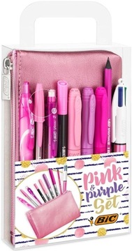 ZESTAW PRZYBORÓW W ETUI PINK&PURPLE