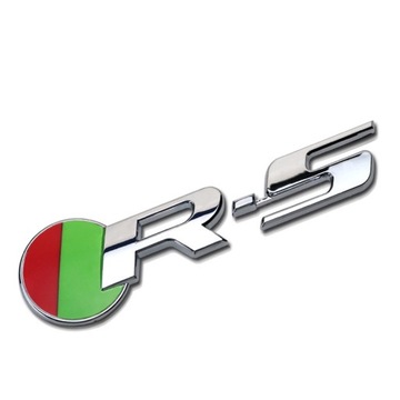 srebro RS Emblemat znaczek Naklejki na karoserię Jaguar 12.8*3.8cm