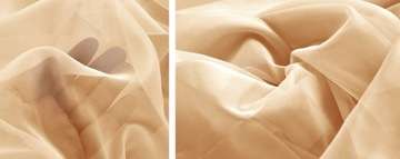 Гладкая штора-вуаль, высота 300 см, бежевого цвета.