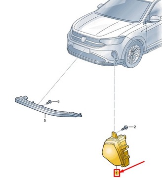 VW TAIGO CS FRONTA LEFT LED FOG LIGHT 2G7941661