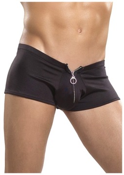 SMALL/MEDIUM MALE-POWER ZIPPER SHORT BLACK