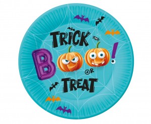 PAPIEROWE TALERZYKI NA HALLOWEEN 18cm 6szt