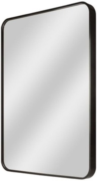 LUSTRO ŁAZIENKOWE 80x60 CZARNA RAMA ALUMINIOWA