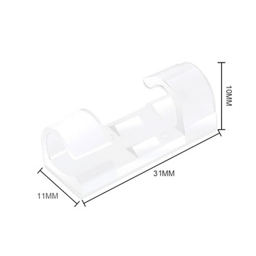 10x КАБЕЛЬНЫЙ ОРГАНИЗАТОР ЗАЖИМ-ДЕРЖАТЕЛЬ САМОКЛЕЯЩИЙСЯ КРЮЧОК