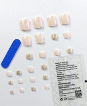 Paznokcie PRESS ON NAILS TIPSY 24 NA STOPY beż