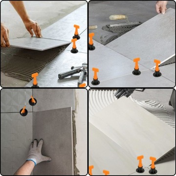 SYSTEM DO POZIOMOWANIA PŁYTEK KLINY KLIPSY UCHWYT 102 szt