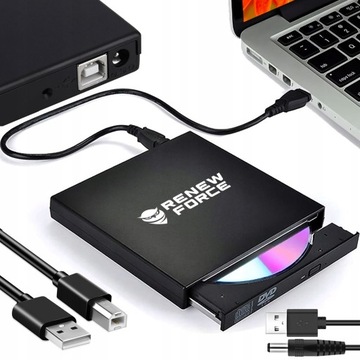 NAPĘD ZEWNĘTRZNY OPTYCZNY CD-R DVD USB NAGRYWARKA ODTWARZACZ PRZENOŚNY