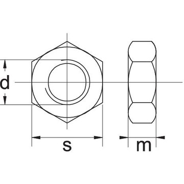 Гайка мелкошаговая 8 класса, оцинкованная М16х1,5