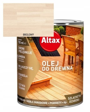 Olej do drewna 2.5L bielony altax