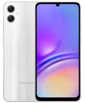 NOWY SMARTFON SAMSUNG A05 A055F/DS 4 GB / 64 GB 4G (LTE) SREBRNY