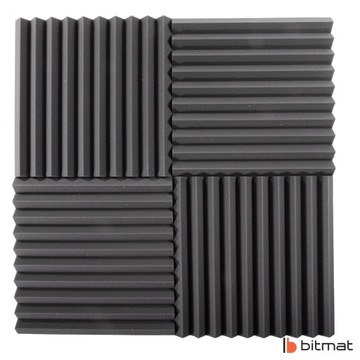 Panele akustyczne kliny wygłuszające zielone szare pokój gamingowy ściany