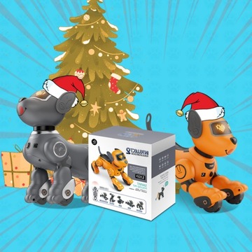 ИНТЕРАКТИВНЫЙ РОБОТ-СОБАКА ИГРУШКА С ДИСТАНЦИОННЫМ УПРАВЛЕНИЕМ, ПРОГРАММИРУЕМЫЕ С 20+ ФУНКЦИЯМИ